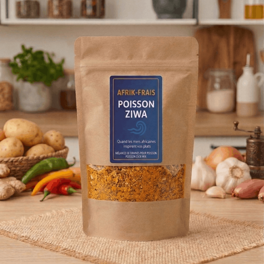 Recharge Afrik-Frais Poisson Ziwa avec identité graphique bleue