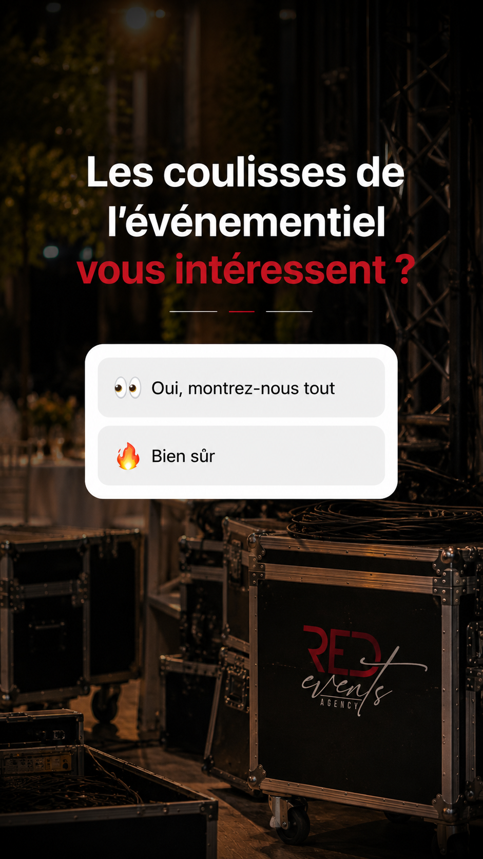 Création RED Events Agency présentant trois risques concrets en événementiel