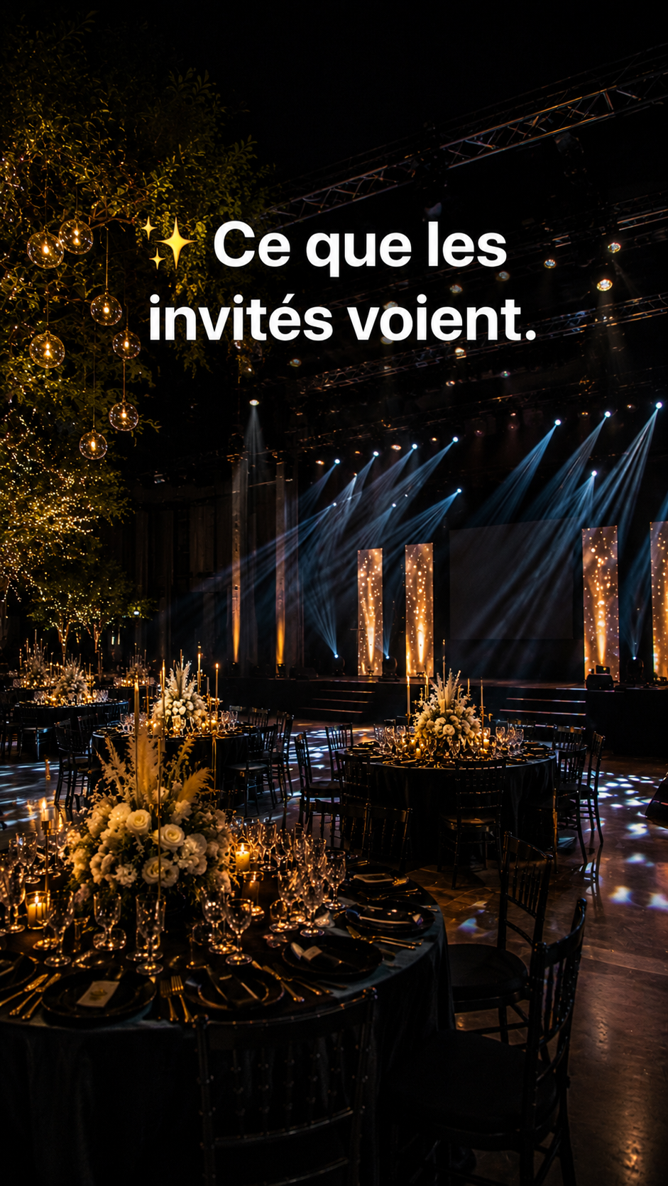 Visuel RED Events Agency invitant à confier la logistique événementielle à des experts